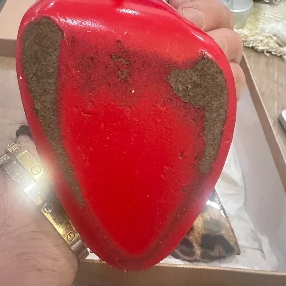 Christian Louboutin Leopard Print Heels with Red Soles - Picture 5 of 6